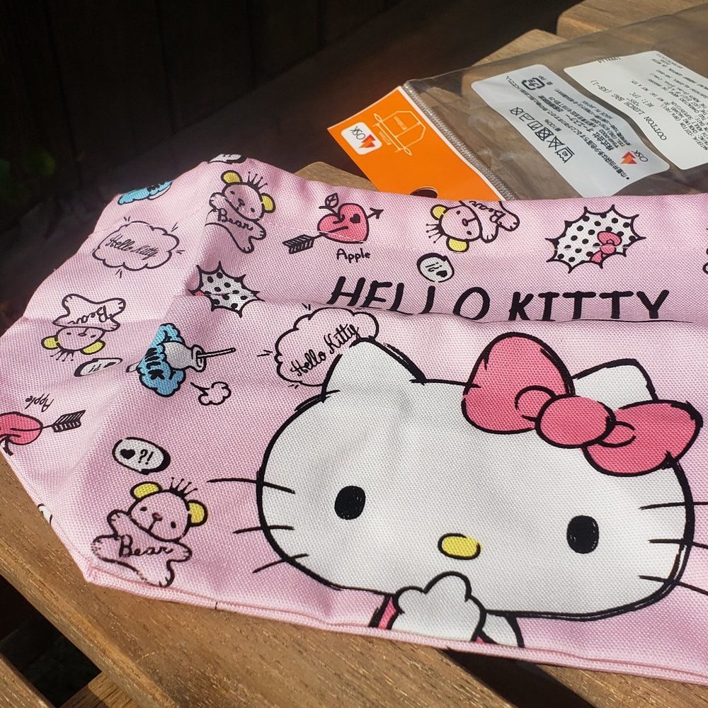 HELLO KITTY 100% Cotton Lunch Bag BRAND NEW!